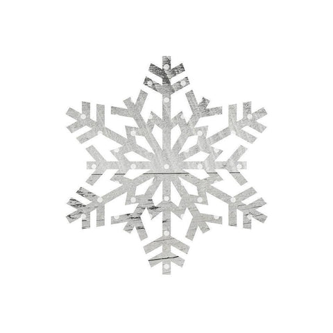 Wooden Snowflake Polka 1 White Modern Wood Framed Art Print by Straatsma, Leah