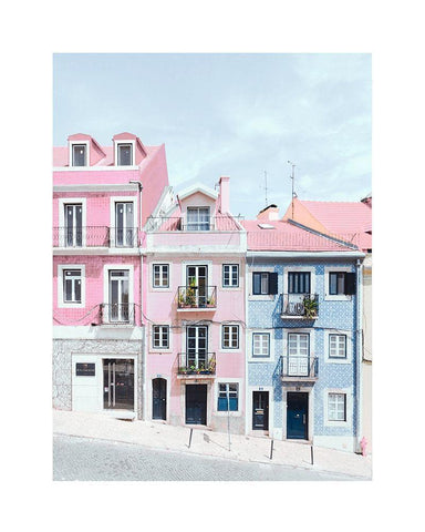 Lisbon 2 White Modern Wood Framed Art Print with Double Matting by Straatsma, Leah