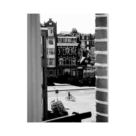 Amsterdam 2 Black Modern Wood Framed Art Print with Double Matting by Straatsma, Leah