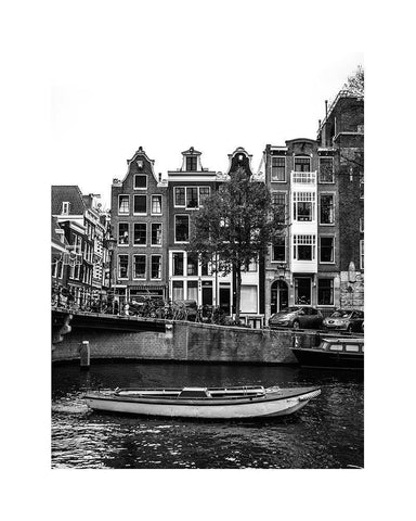 Amsterdam 5 White Modern Wood Framed Art Print with Double Matting by Straatsma, Leah