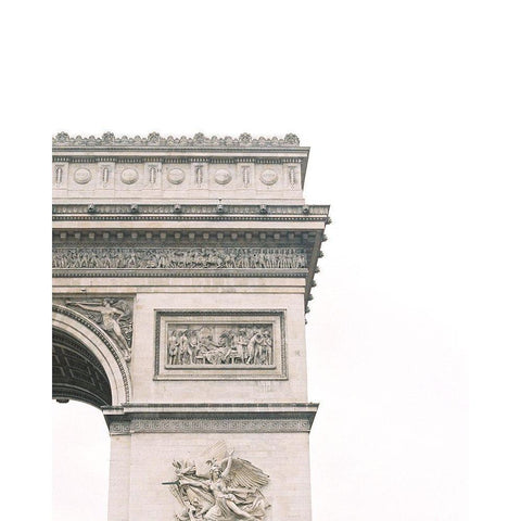 L Arc de Triomph Paris Black Modern Wood Framed Art Print with Double Matting by Straatsma, Leah