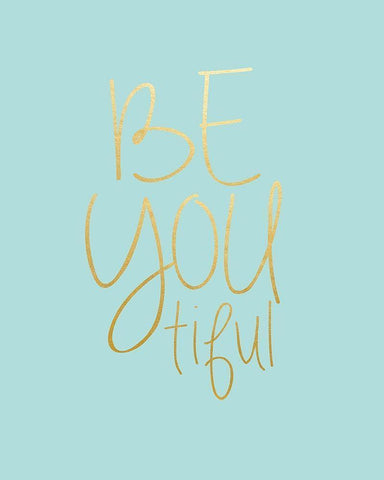 Be You tiful Black Ornate Wood Framed Art Print with Double Matting by Straatsma, Leah