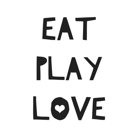 Eat Play Love Gold Ornate Wood Framed Art Print with Double Matting by Straatsma, Leah
