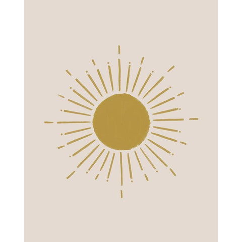 Sunburst Black Modern Wood Framed Art Print by Straatsma, Leah