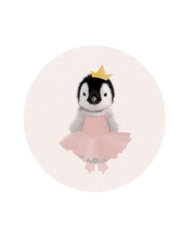 Baby Penguin Ballet White Modern Wood Framed Art Print with Double Matting by Straatsma, Leah