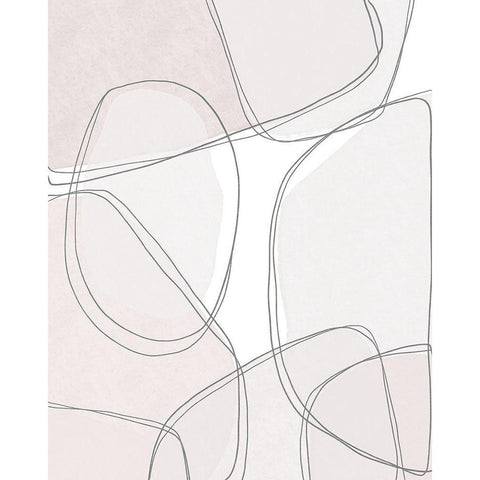 Modern Lines and Shapes White Modern Wood Framed Art Print by Straatsma, Leah