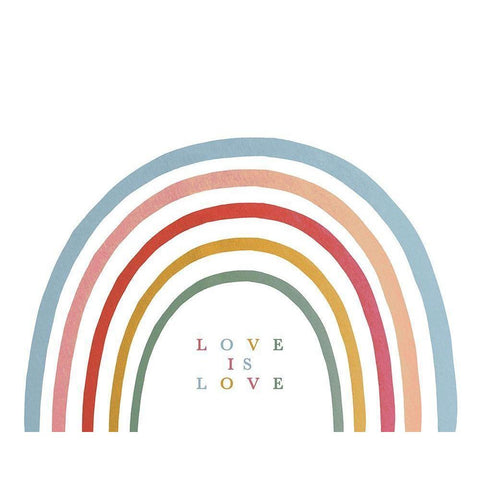 Love is Love Rainbo White Modern Wood Framed Art Print by Straatsma, Leah