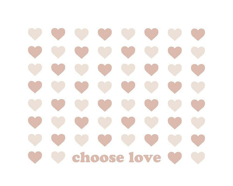 Choose Love White Modern Wood Framed Art Print with Double Matting by Straatsma, Leah