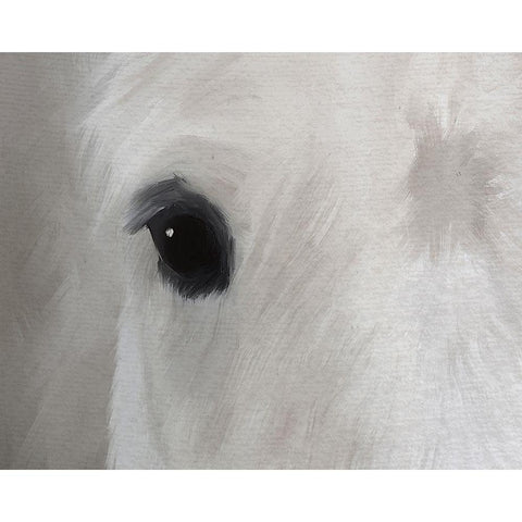 Pale Horse White Modern Wood Framed Art Print by Straatsma, Leah