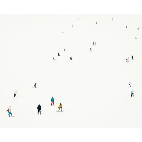 Skiers Paradise White Modern Wood Framed Art Print by Straatsma, Leah