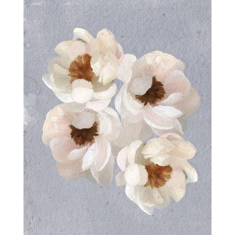 Artsy Florals White Modern Wood Framed Art Print by Straatsma, Leah