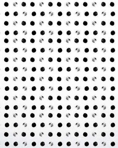 Black Dots White Modern Wood Framed Art Print with Double Matting by Straatsma, Leah