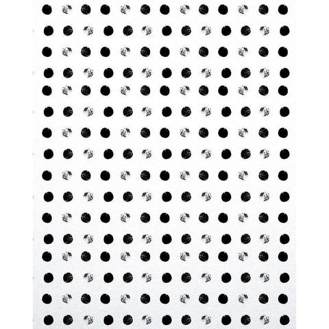 Black Dots White Modern Wood Framed Art Print by Straatsma, Leah