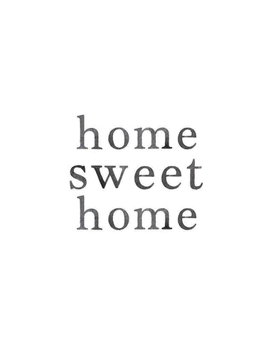 Home Sweet Home Black Ornate Wood Framed Art Print with Double Matting by Straatsma, Leah