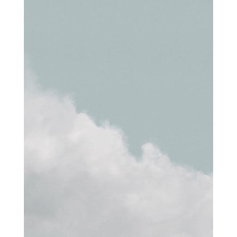 Mint Sky and Clouds White Modern Wood Framed Art Print by Straatsma, Leah