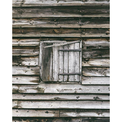 Barn Window Black Modern Wood Framed Art Print with Double Matting by Straatsma, Leah