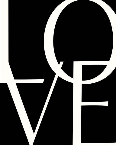 BandW LOVE Black Ornate Wood Framed Art Print with Double Matting by Straatsma, Leah