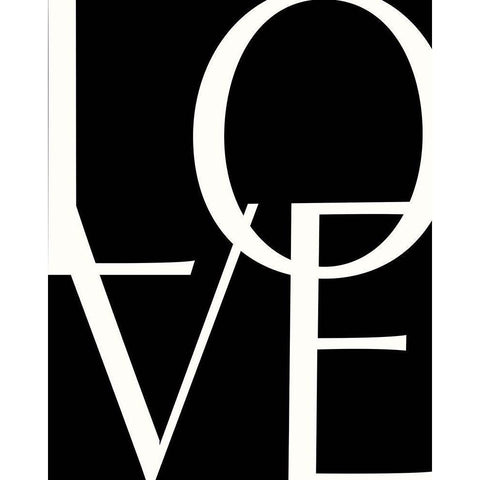 BandW LOVE White Modern Wood Framed Art Print by Straatsma, Leah