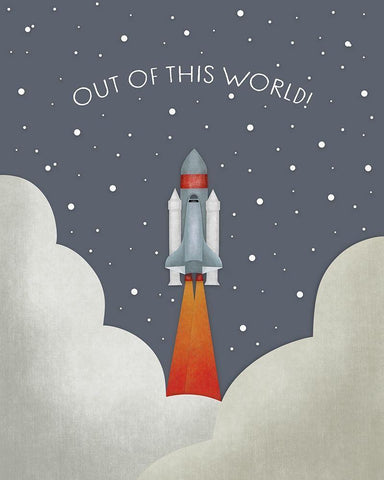 Out of This World White Modern Wood Framed Art Print with Double Matting by Straatsma, Leah