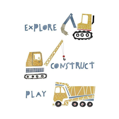 Explore Construct Play Black Modern Wood Framed Art Print with Double Matting by Straatsma, Leah