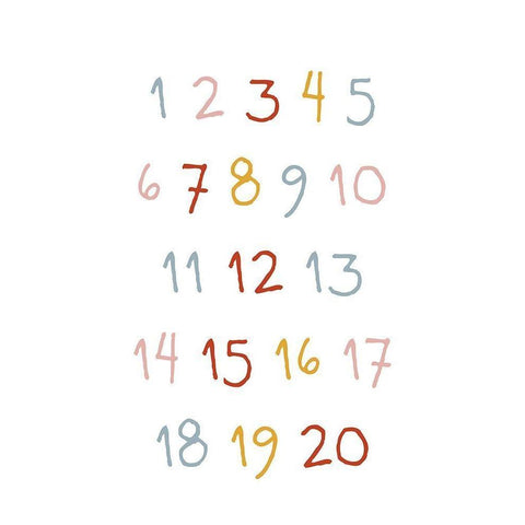 Play Numbers White Modern Wood Framed Art Print by Straatsma, Leah