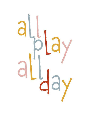 All Play All Day White Modern Wood Framed Art Print with Double Matting by Straatsma, Leah