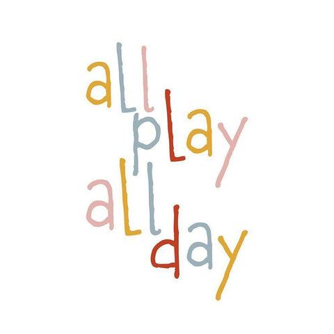 All Play All Day White Modern Wood Framed Art Print by Straatsma, Leah