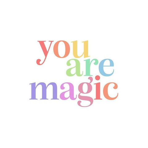 You Are Magic Multi Color White Modern Wood Framed Art Print by Straatsma, Leah