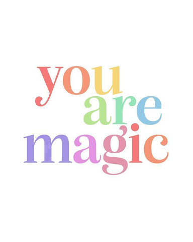 You Are Magic Multi Color White Modern Wood Framed Art Print with Double Matting by Straatsma, Leah