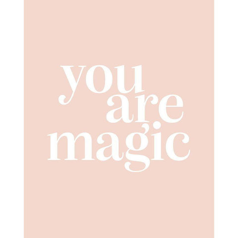 You Are Magic Ballet Pink Gold Ornate Wood Framed Art Print with Double Matting by Straatsma, Leah