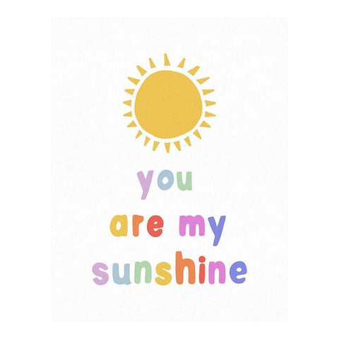 You are My Sunshine Black Modern Wood Framed Art Print with Double Matting by Straatsma, Leah