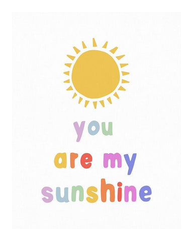 You are My Sunshine White Modern Wood Framed Art Print with Double Matting by Straatsma, Leah