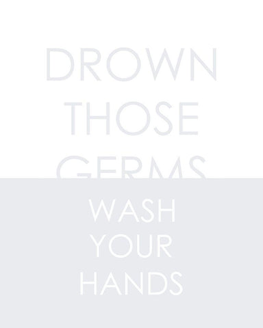 Drown Germs White Modern Wood Framed Art Print with Double Matting by Straatsma, Leah