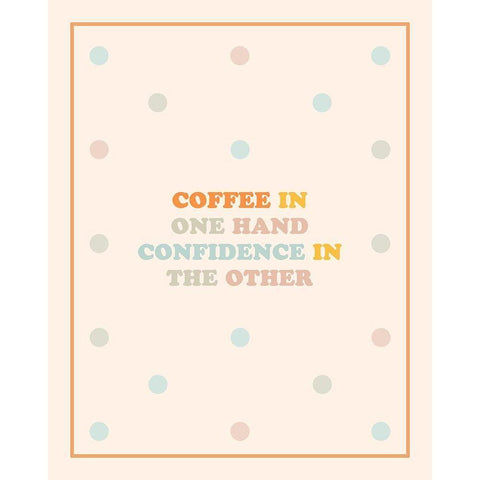 Coffee Hand White Modern Wood Framed Art Print by Straatsma, Leah