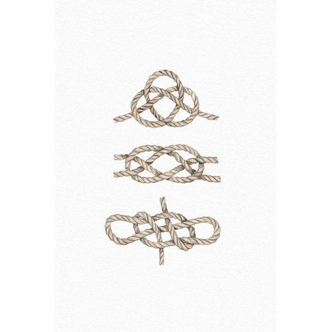 Sailing Knots White Modern Wood Framed Art Print by Straatsma, Leah