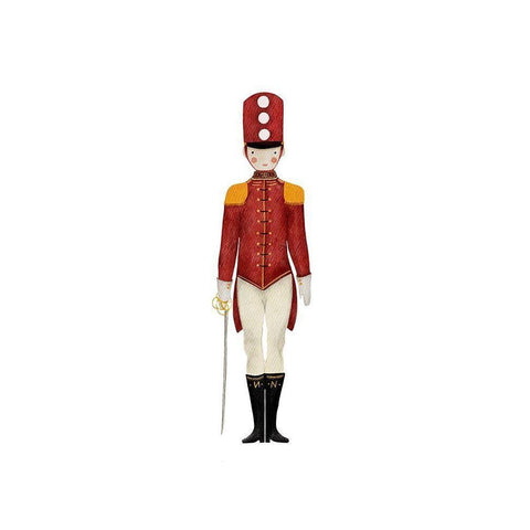 Toy Soldier White Modern Wood Framed Art Print by Straatsma, Leah