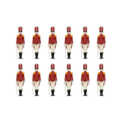 Toy Soldiers White Modern Wood Framed Art Print by Straatsma, Leah