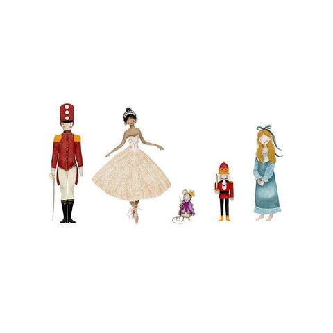 Nutcracker Cast White Modern Wood Framed Art Print by Straatsma, Leah