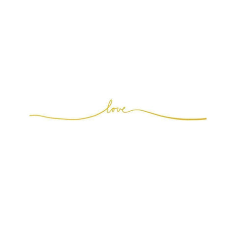 Love In Gold White Modern Wood Framed Art Print by Straatsma, Leah