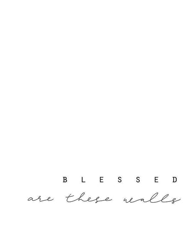 Blessed White Modern Wood Framed Art Print with Double Matting by Straatsma, Leah