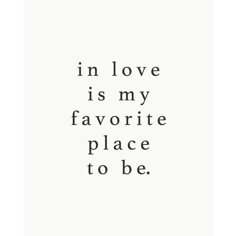 In Love Fave Place Black Modern Wood Framed Art Print with Double Matting by Straatsma, Leah