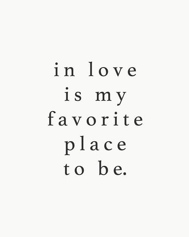 In Love Fave Place White Modern Wood Framed Art Print with Double Matting by Straatsma, Leah