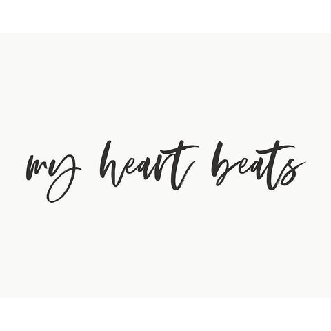 My Heart Beats 2 White Modern Wood Framed Art Print by Straatsma, Leah