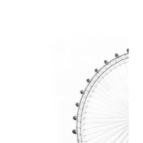 NYC Sky Wheel White Modern Wood Framed Art Print by Straatsma, Leah