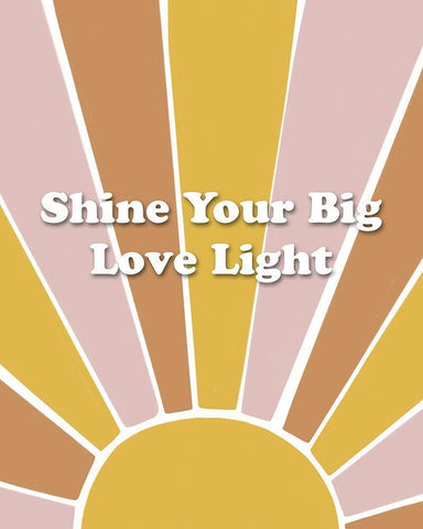 Shine Love Light White Modern Wood Framed Art Print with Double Matting by Straatsma, Leah