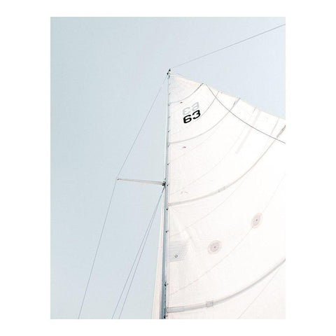 Sailboat White Modern Wood Framed Art Print by Straatsma, Leah