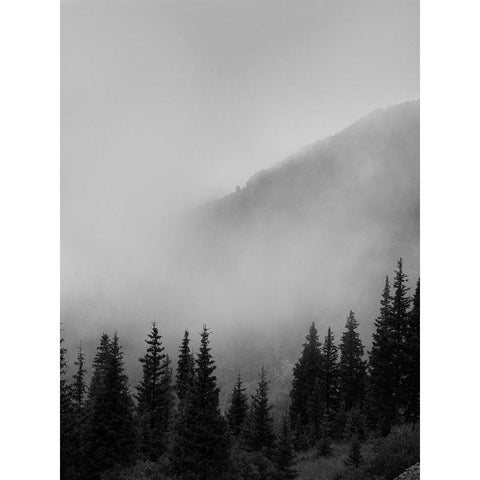 Smokey Mountains Black Modern Wood Framed Art Print with Double Matting by Straatsma, Leah