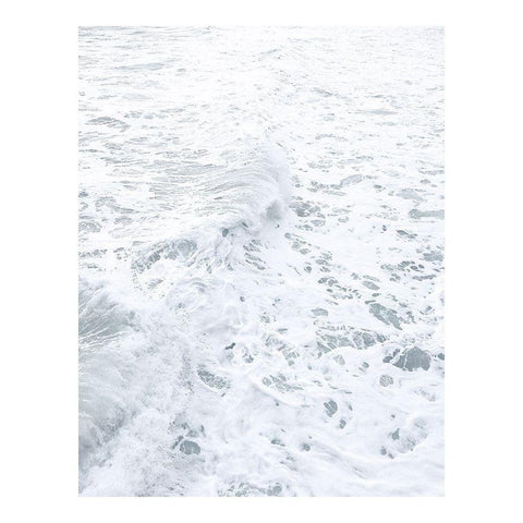 White Waves White Modern Wood Framed Art Print by Straatsma, Leah