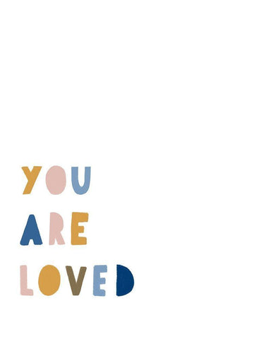 You Are Loved White Modern Wood Framed Art Print with Double Matting by Straatsma, Leah