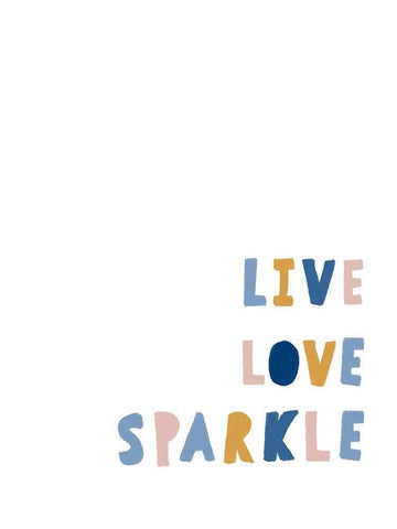 Live Love Sparkle Black Ornate Wood Framed Art Print with Double Matting by Straatsma, Leah